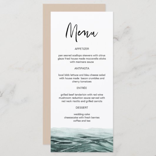 SOPHIA | Kaarten in het menu Menu Tropische Waterv (Voorkant / Achterkant)