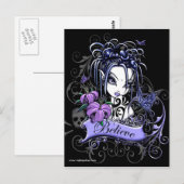 Sophia Lilly Believe Butterfly Fairy Briefkaart (Voorkant / Achterkant)