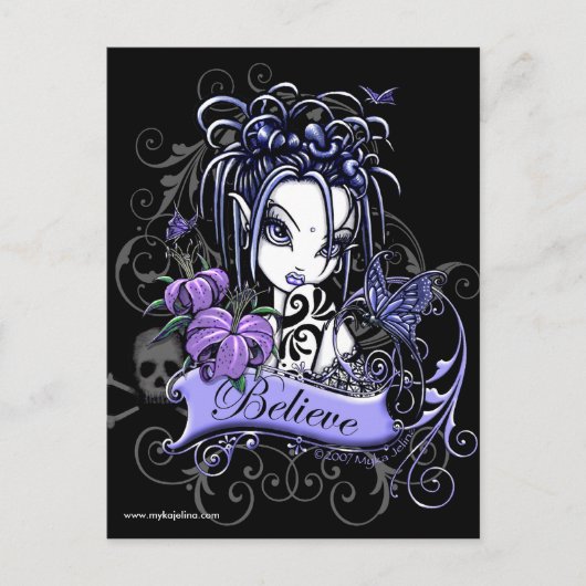 Sophia Lilly Believe Butterfly Fairy Carte postale (Devant)