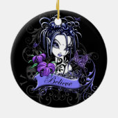 "Sophia Lilly" Believe Fairy Art Ornament (Achterkant)