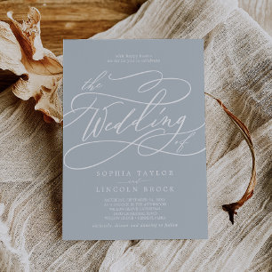 SOPHIA Minimalistische Kust Blauw Elegante Huwelij Kaart
