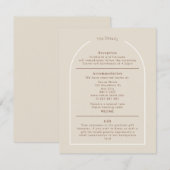 SOPHIA Modern Desert Boho Arch Details Kaart (Voorkant / Achterkant)