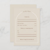 SOPHIA Modern Desert Boho Arch Response Kaart (Voorkant / Achterkant)