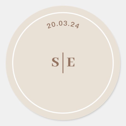 SOPHIA Modern Desert Boho Wedding Envelope Sticker (Voorkant)