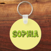 Sophia Name Kiwi Design Porte-clés (Recto)