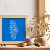 Sophia Nom Cloud Personnalisable Poster