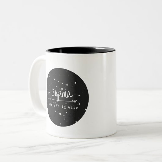 "Sophia"| Nom signifiant Mug (Devant gauche)