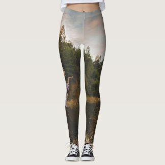 Sophia op de Leggings van Sunset Yoga