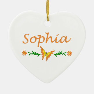 Sophia (Oranje vlinder) Keramisch Ornament