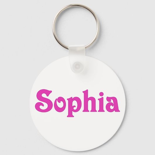 Sophia roze sleutelhanger (Voorkant)