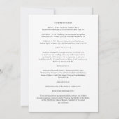 Sophia Simple Wedding Welcome Letter en Itinerary (Achterkant)