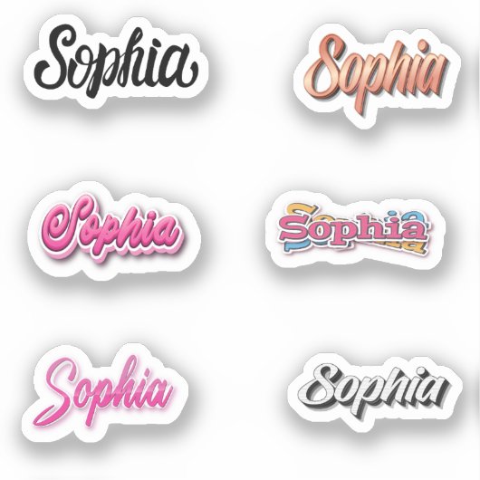 Sophia Sticker Pack (Recto)