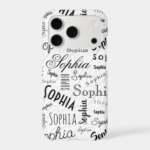 Sophia Typographie Noir Blanc