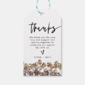 SOPHIA | Waterverf Palmboom Strand Tropisch Cadeaulabel (Voorkant)