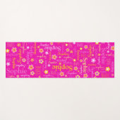 Sophie bloemen naam yogamat typografisch roze (Voorkant (horizontaal))