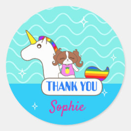 Sophie Dog Pool Party Dank u Stickers