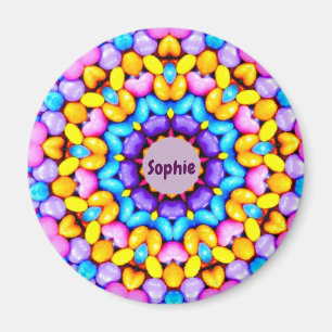 SOPHIE ~ Gepersonaliseerde Paaspatroon Fractal ~ Magneet