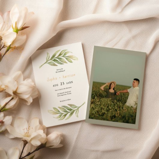 SOPHIE Greenery Wedding Invitation Template