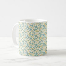 Sophisticated 1940s Dusty Teal and Mustard Floral