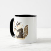 Sophisticated Badger Roken van een pijp Mok (Voorkant links)