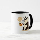 Sophisticated Badger Roken van een pijp Mok (Voorkant rechts)