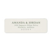 Sophisticated Beige Minimalist Etiket (Voorkant)