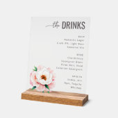 Sophisticated Black and White Beverage Menu Sign (Angle)