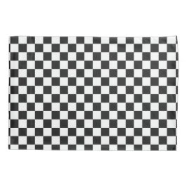 Sophisticated Black and White Checkered Pattern Kussensloop