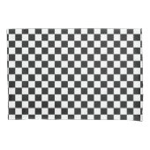 Sophisticated Black and White Checkered Pattern Kussensloop (Voorkant)