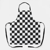 Sophisticated Black and White Checkered Pattern Schort (Voorkant)