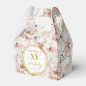 Sophisticated blush roze boho waterverf gunst box bedankdoosjes (Voorkant Zijde)