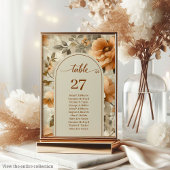 Sophisticated Boho Copper Ivory Sage Table Number Kaart