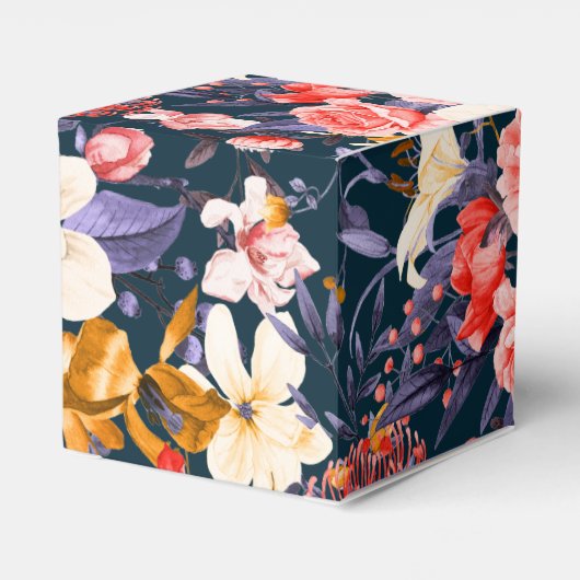 Sophisticated Boho Floral Party Bedankdoosjes (Achterkant)