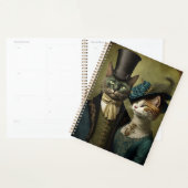 Sophisticated Cats in Fancy Jurk Whimsical Planner (Display)