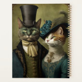 Sophisticated Cats in Fancy Jurk Whimsical Planner (Achterkant)