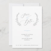 Sophisticated Classic Botanical Blue Grey Wedding (Voorkant)