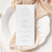 Sophisticated Classic Script Lavender Wedding Programma