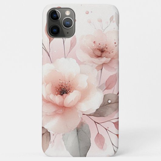 Sophisticated Classy Delicate Waterverf Flowers Case-Mate iPhone Case (Achterkant)
