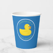 Sophisticated Duck Baby shower Blauw Custom Kleur  Papieren Bekers (Voorkant)