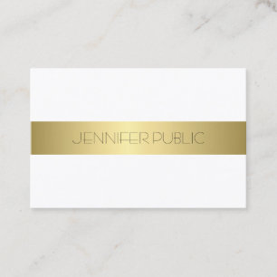 Sophisticated Eenvoudig Design Goud Kleur Modern Visitekaartje