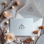 Sophisticated Faith Cross Wedding Initials Rubberstempel