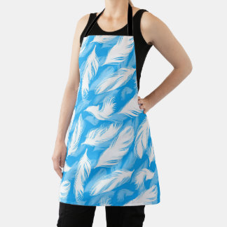 Sophisticated Feather Design On A Bright Blue Schort