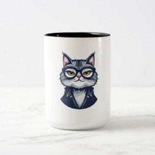"Sophisticated Feline Gentleman Mok - Twee-tone Ca
