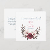 Sophisticated Floral Micro-Wedding Suite Bedankkaart (Voorkant / Achterkant)