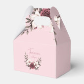 Sophisticated Floral Micro-Wedding Suite (Roze) Bedankdoosjes (Achterkant)