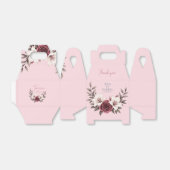 Sophisticated Floral Micro-Wedding Suite (Roze) Bedankdoosjes (Uitgevouwen)