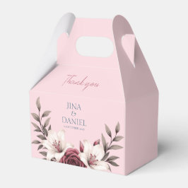 Sophisticated Floral Micro-Wedding Suite (Roze) Bedankdoosjes