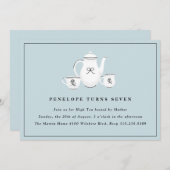 Sophisticated Girls High Tea Verjaardagsfeest Kaart (Voorkant / Achterkant)