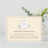 Sophisticated Girls High Tea Verjaardagsfeest Kaart (Staand voorkant)