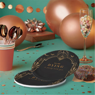 Sophisticated Glam Halloween Papieren Bordje
